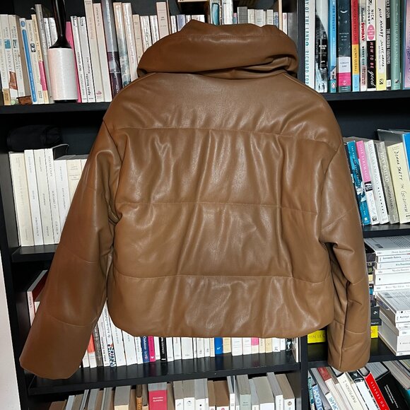 Zoy mock leather puffer jacket - Picture 3 of 8